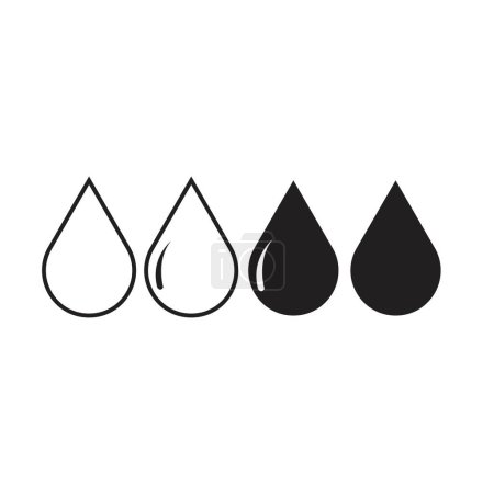 Flat drop icon symbol vector Illustration.