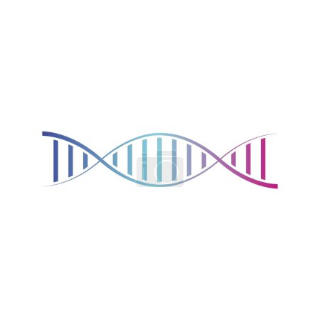 Illustration for Dna black vector icon. Simple glyph symbol. - Royalty Free Image
