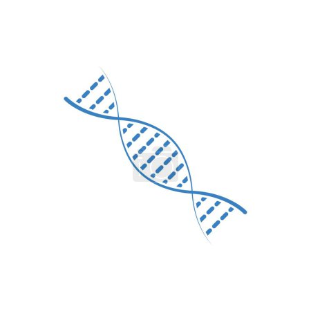 Illustration for Dna black vector icon. Simple glyph symbol. - Royalty Free Image