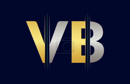 Ilustración de VB Carta logotipo diseño vector plantilla. - Imagen libre de derechos