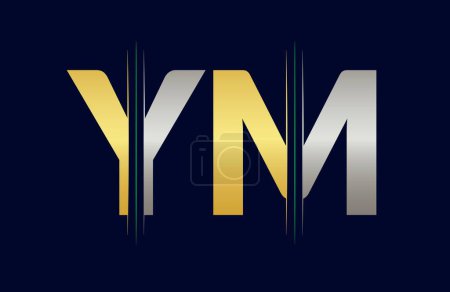 Téléchargez les illustrations : Modèle de logo de lettre YM Illustration Design. - en licence libre de droit