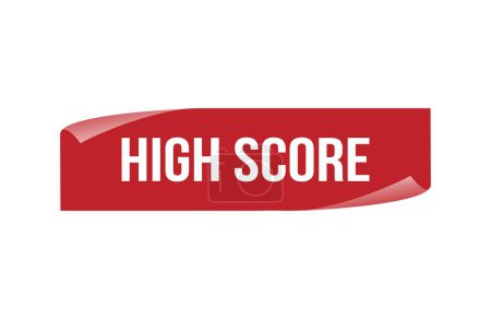 Red banner High Score on white background.