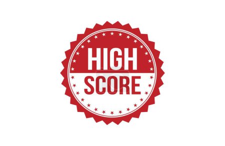 High Score red ribbon label banner.