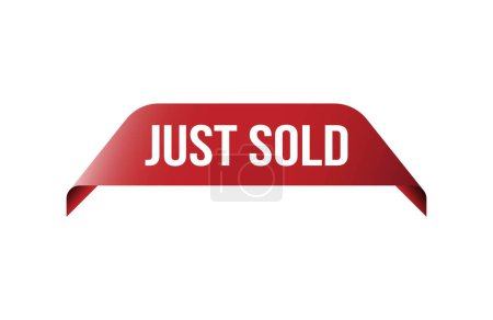 Red banner just sold on white background.