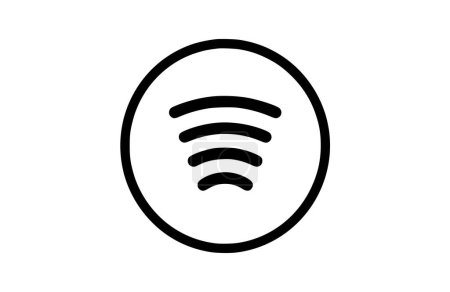 Spotify logo icon flat vector illustration.