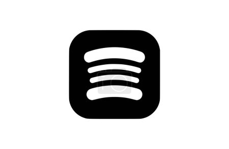 Vecteur d'icône de logo Spotify plat Illustration.