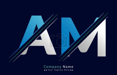 Unique AM letter logo Icon vector template.