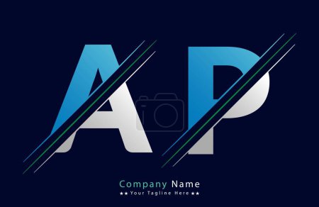 AP letter colorful logo in the circle. Vector Logo Illustration.