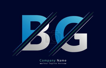 BG Letter logo design vector template.