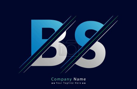 Einzigartige BS Brief Logo Icon Vektor Vorlage.