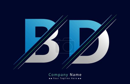 BD Carta logotipo diseño vector plantilla.