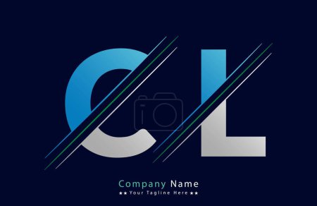 CL Lettre modèle vectoriel de conception de logo.