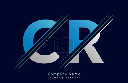 CR Letter logo design vector template.