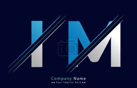 Modèle de logo lettre iM Illustration Design.