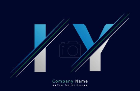 iY letter colorful logo in the circle. Vector Logo Illustration.