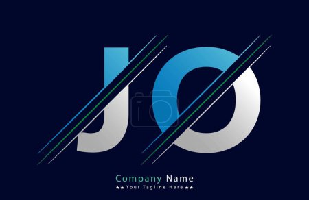JO letter colorful logo in the circle. Vector Logo Illustration.