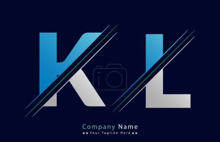 KL Letter logo design vector template.