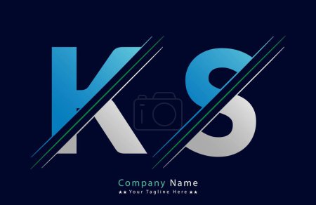Unique KS letter logo Icon vector template.