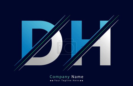 DH Letter Logo Template Illustration Design.