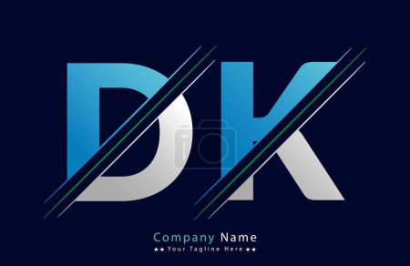 DK Letter Logo Template Illustration Design.
