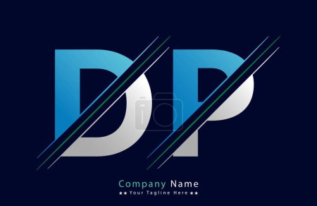 DP Brief buntes Logo im Kreis. Vektor Logo Illustration.