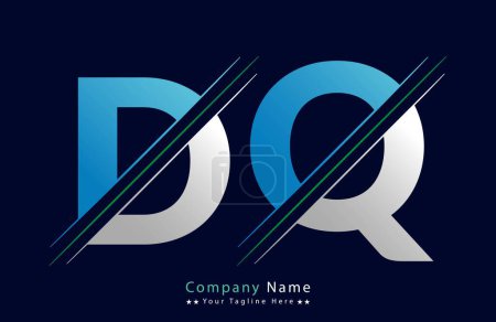 DQ letter colorful logo in the circle. Vector Logo Illustration.