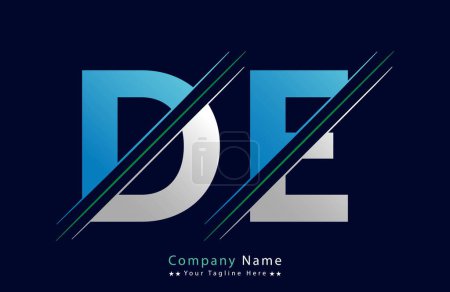 DE Letter Logo Template Illustration Design.