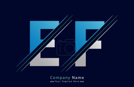EF Letter logo design vector template.
