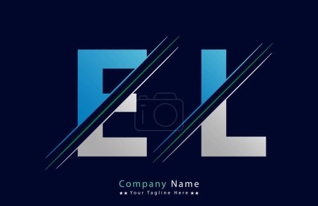 Unique EL letter logo Icon vector template.