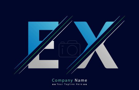 EX Letter Logo Template Illustration Design.