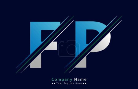FP Brief Logo Vorlage Illustration Design.