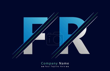 Unique FR letter logo Icon vector template.