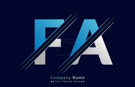 FA Letter logo design vector template.