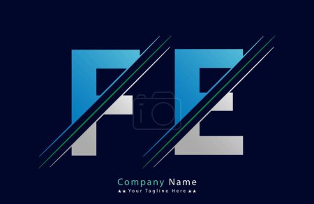 FE Letter Logo Template Illustration Design.