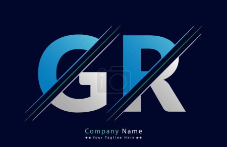 Único GR letra logo icono vector plantilla.