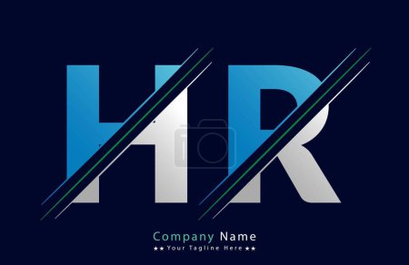HR letter colorful logo in the circle. Vector Logo Illustration.