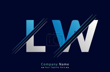 LW Letter Logo Template Illustration Design.