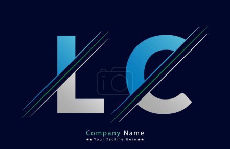 LC letter colorful logo in the circle. Vector Logo Illustration.