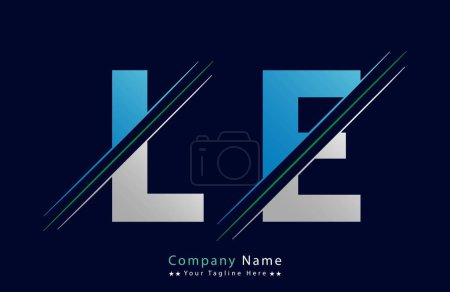Unique LE letter logo Icon vector template.