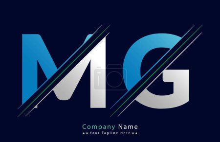 MG letter colorful logo in the circle. Vector Logo Illustration.