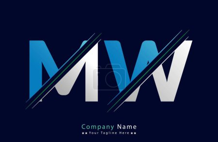 MW Letter Logo Template Illustration Design.