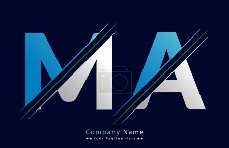 Unique MA letter logo Icon vector template.