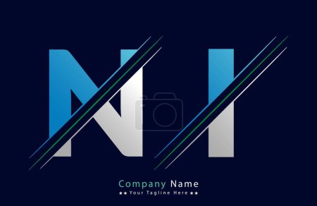 Unique Ni letter logo Icon vector template.