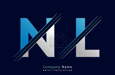 NL Letter logo design vector template.
