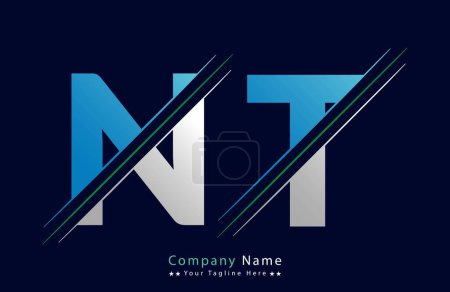Único logotipo letra NT Plantilla de vector icono.