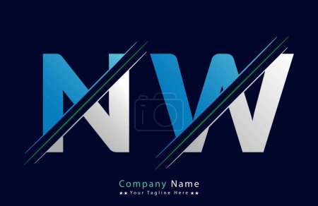 NW Letter Logo Template Illustration Design.