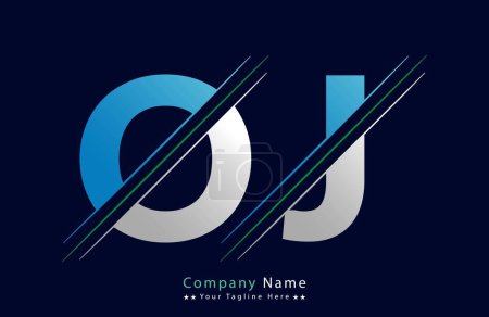 Unique OJ letter logo Icon vector template.
