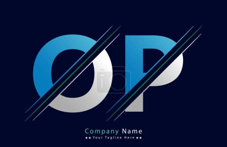 Unique OP letter logo Icon vector template.