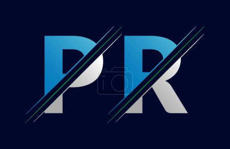 PR Brief Logo Vorlage Illustration Design.