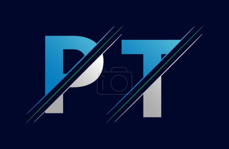 pt Letter logo design vector template.